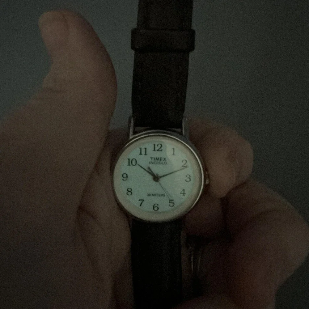 Timex Indiglo WR 30M Womens Watch 23mm Cream Dial Brown Leather New Battery